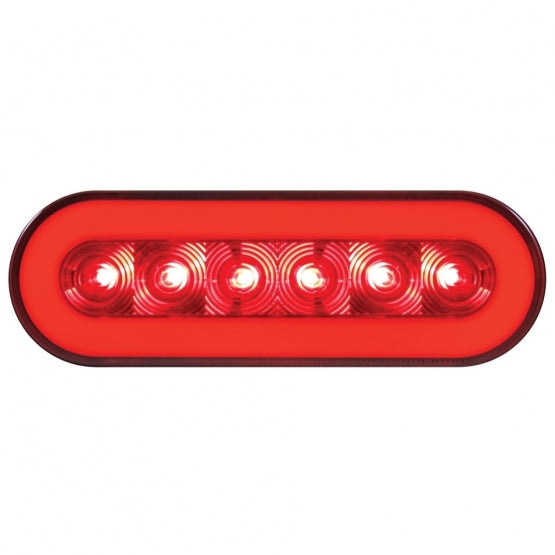 22 LED 6" Oval GloLight Kit (Stop, Turn &amp; Tail) - Red LED/Red Lens (Each) - View 2