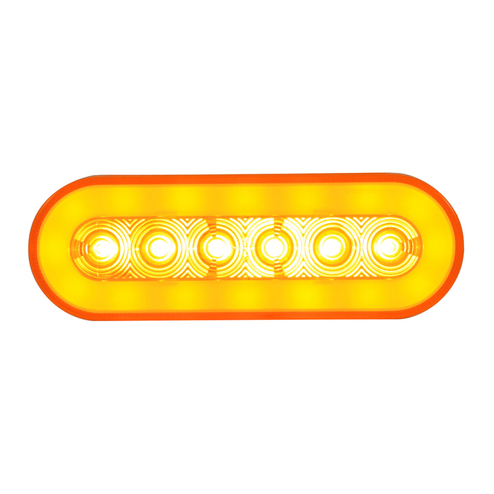 22 LED 6" Oval GloLight (Turn Signal) - Amber LED/Amber Lens - View 1