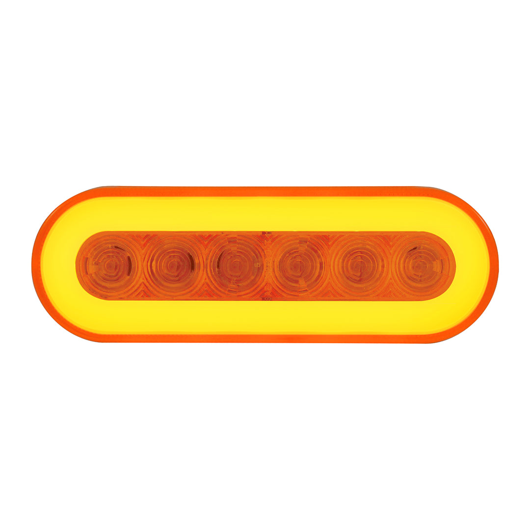 22 LED 6" Oval GloLight (Turn Signal) - Amber LED/Amber Lens - View 2