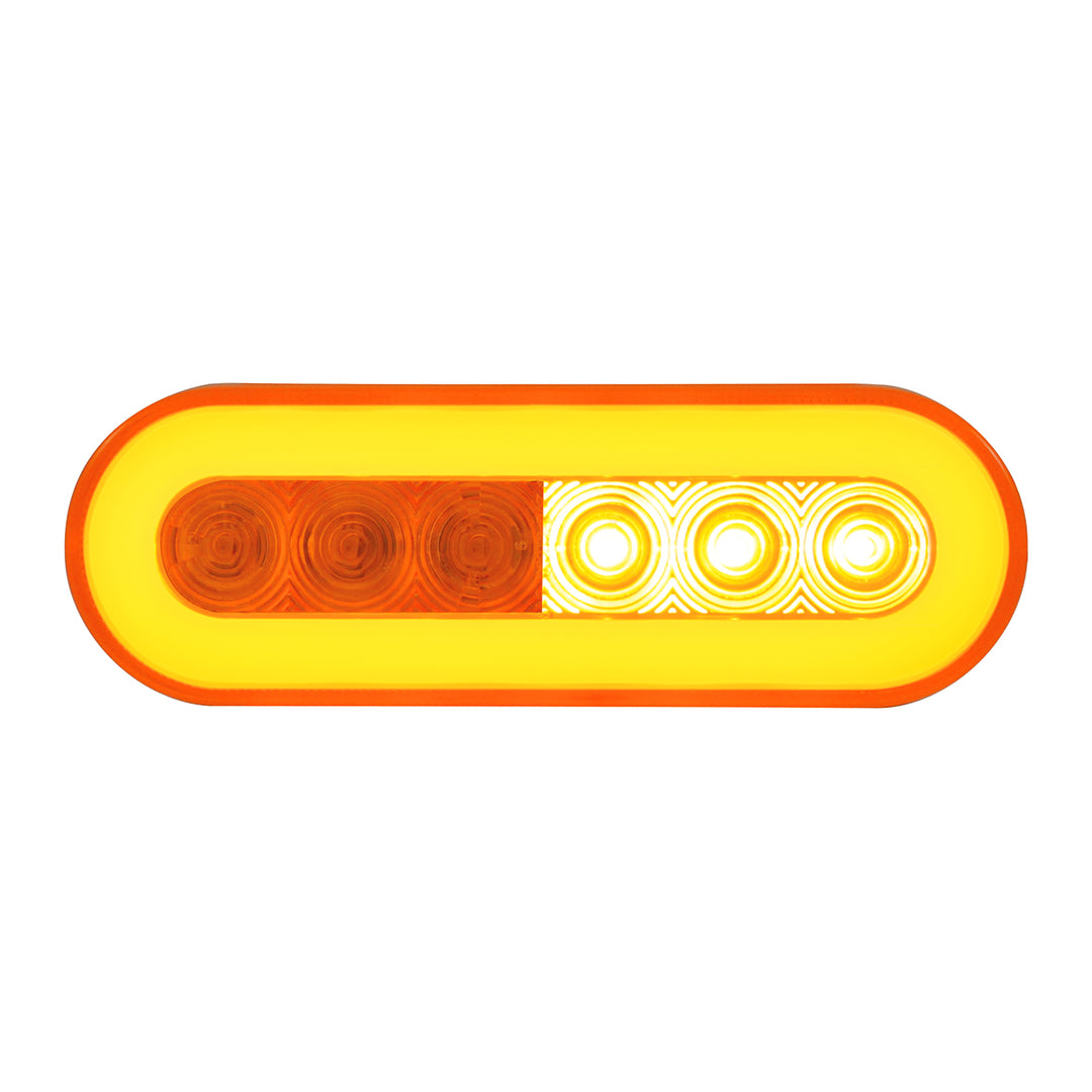 22 LED 6" Oval GloLight (Turn Signal) - Amber LED/Amber Lens - View 3