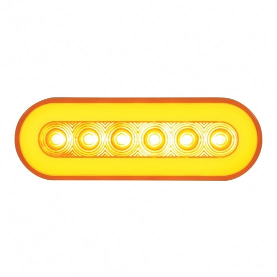 22 LED 6" Oval GloLight Bar Kit (Turn Signal) - Amber LED/Amber Lens (Each) - View 2