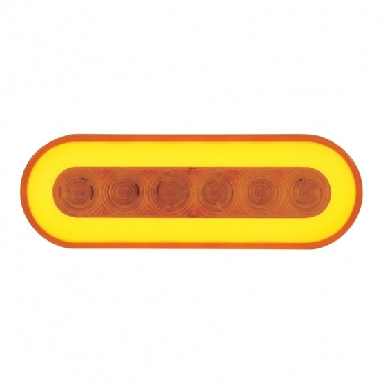 22 LED 6" Oval GloLight Bar Kit (Turn Signal) - Amber LED/Amber Lens (Each) - View 3