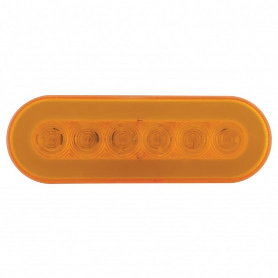 22 LED 6" Oval GloLight Bar Kit (Turn Signal) - Amber LED/Amber Lens (Each) - View 4