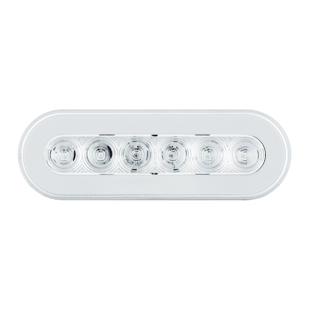 22 LED 6" Oval GloLight (Turn Signal) - Amber LED/Clear Lens - View 4