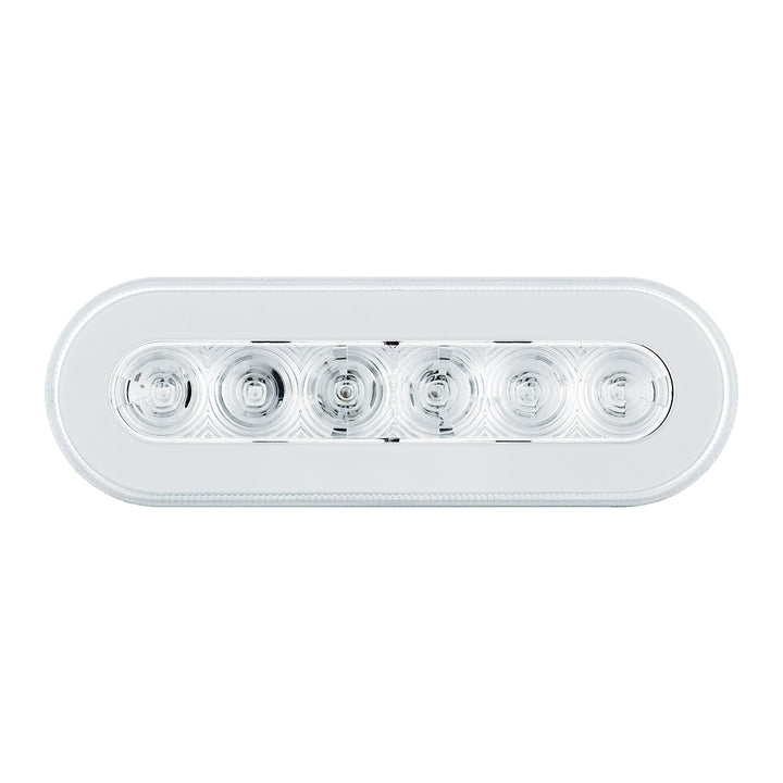 22 LED 6" Oval GloLight (Turn Signal) - Amber LED/Clear Lens - View 4