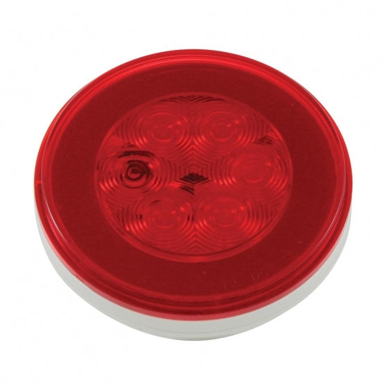 21 LED 4" Round GloLight (Stop, Turn &amp; Tail) - Red LED/Red Lens - View 4