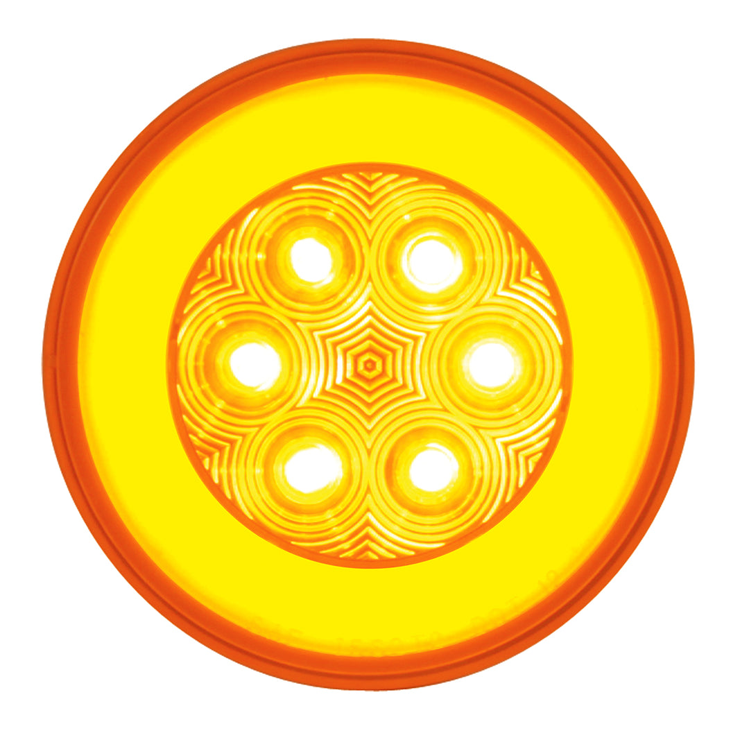 21 LED 4" GloLight (Turn Signal) - Amber LED/Amber Lens - View 1