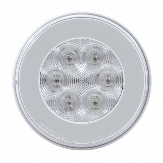 21 LED 4" Round GloLight (Stop, Turn &amp; Tail) - Red LED/Clear Lens - View 3