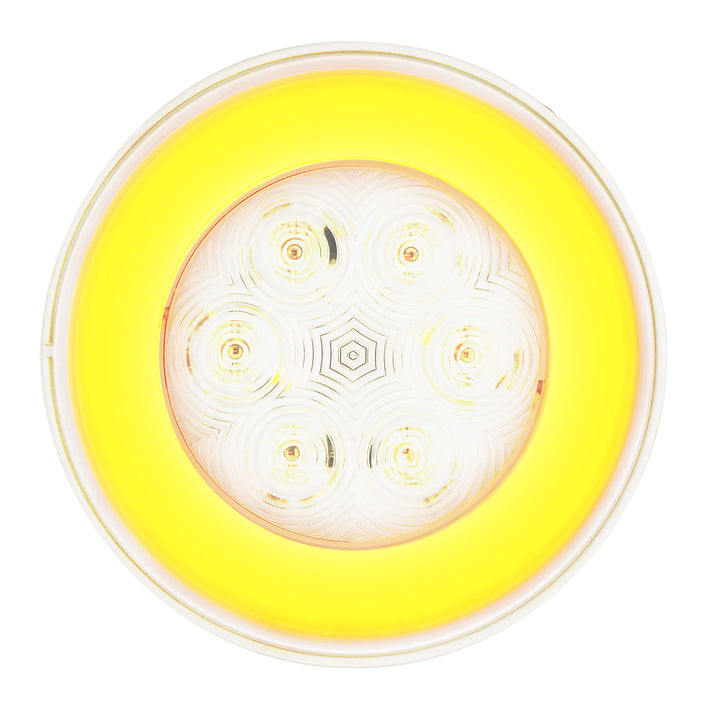 21 LED 4" GloLight (Turn Signal) - Amber LED/Clear Lens - View 2