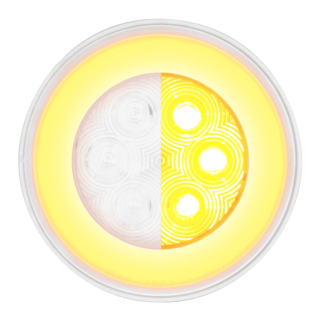 21 LED 4" GloLight (Turn Signal) - Amber LED/Clear Lens - View 3
