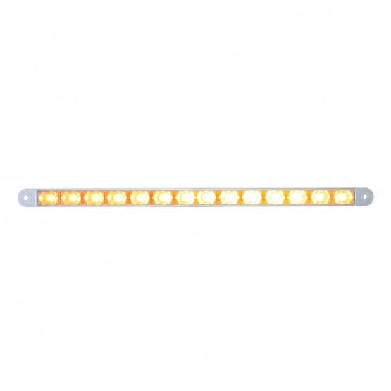 14 LED 12" Auxiliary Warning Light Bar Only - Amber LED/Clear Lens (Bulk) - View 1