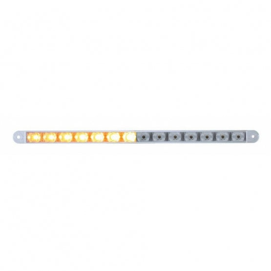 14 LED 12" Auxiliary Warning Light Bar Only - Amber LED/Clear Lens (Bulk) - View 2
