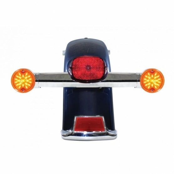21 LED 3-1/4" Signal Light For Harley Motorcycle With 1156 Plug - Amber LED/Amber Lens - View 2
