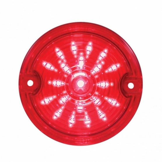 21 LED 3-1/4" Signal Light For Harley Motorcycle With 1156 Plug - Red LED/Red Lens - View 1