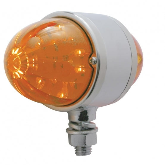 34 LED Watermelon Double Face Light W/Chrome Housing - Amber LED/Dark Amber Lens - View 1
