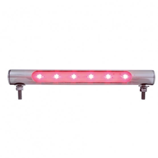 6 LED Stainless Steel Tube Light - Red LED - View 1