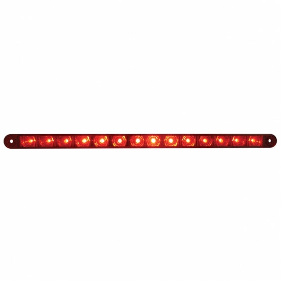 14 LED 12" Sequential Light Bar Only - Red LED/Red Lens (Bulk) - View 1