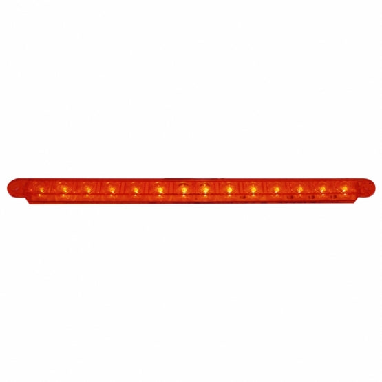 14 LED 12" Sequential Light Bar Only - Red LED/Red Lens (Bulk) - View 2
