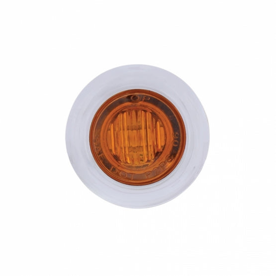 3 LED Dual Function 3/4" Mini Light With Bezel (Clearance/Marker) - Amber LED/Amber Lens - View 2