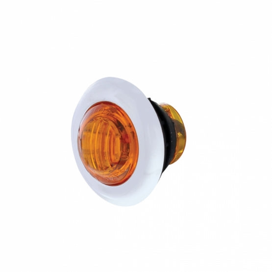 3 LED Dual Function 3/4" Mini Light With Bezel (Clearance/Marker) - Amber LED/Amber Lens - View 3