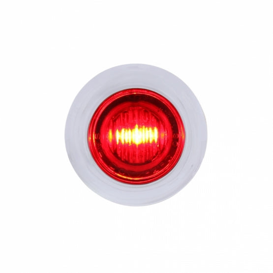 3 LED Dual Function 3/4" Mini Light With Bezel (Clearance/Marker) - Red LED/Red Lens - View 1