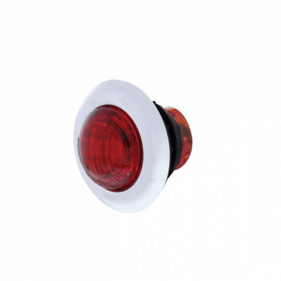 3 LED Dual Function 3/4" Mini Light With Bezel (Clearance/Marker) - Red LED/Red Lens - View 3