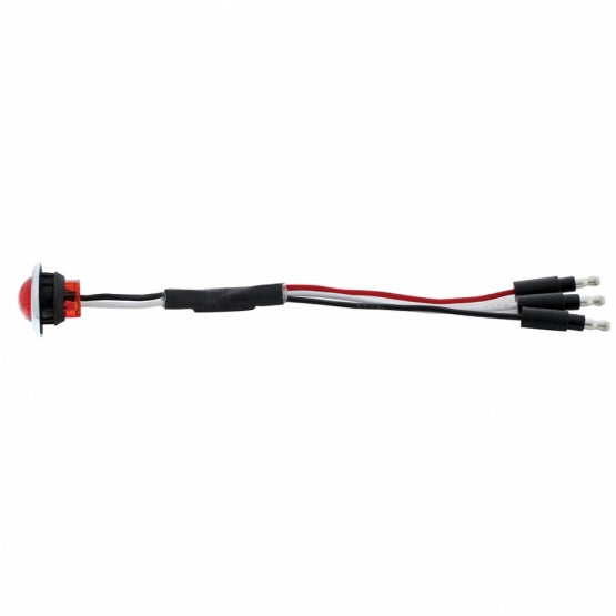 3 LED Dual Function 3/4" Mini Light With Bezel (Clearance/Marker) - Red LED/Red Lens - View 4