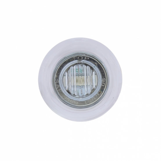 3 LED Dual Function 3/4" Mini Light With Bezel (Clearance/Marker) - Red LED/Clear Lens - View 2