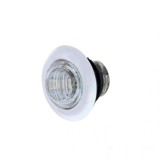 3 LED Dual Function 3/4" Mini Light With Bezel (Clearance/Marker) - Red LED/Clear Lens - View 3