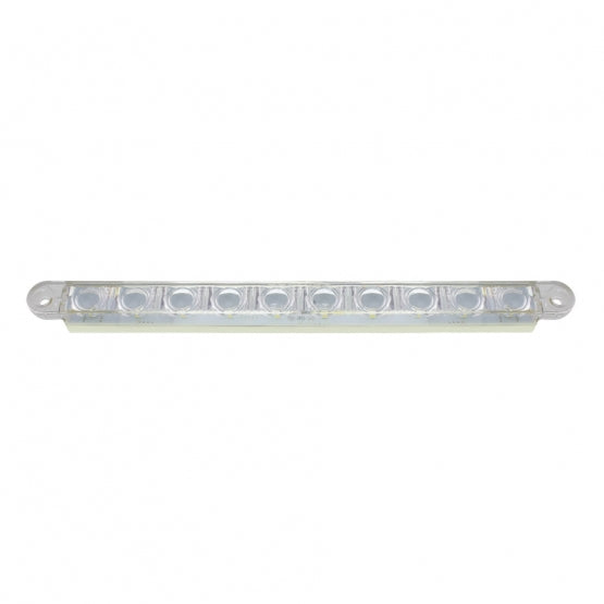 10 LED 9" Dual Function Light Bar - Blue LED/Clear Lens - View 3