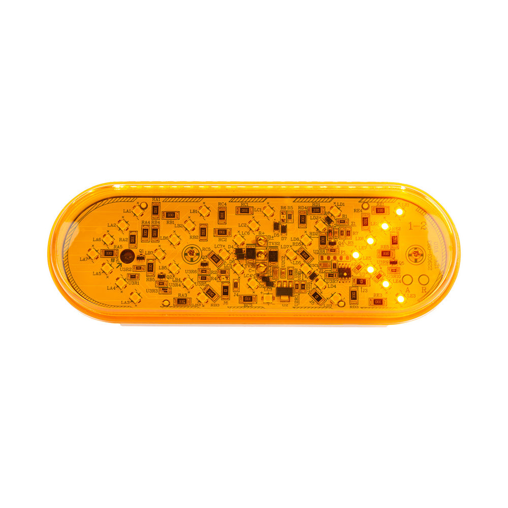 35 LED 6" Oval Sequential Light (Turn Signal)- Amber LED/Amber Lens (Bulk) - View 2