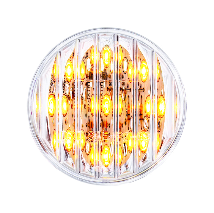 9 LED 2" Round Light (Clearance/Marker) - Amber LED/Clear Lens (Bulk) - View 1