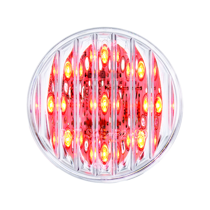 9 LED 2" Round Light (Clearance/Marker) - Red LED/Clear Lens - View 1