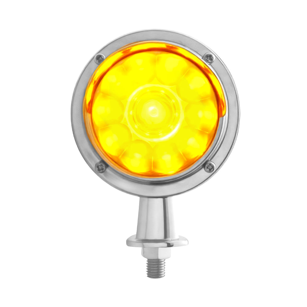 11 LED 1-1/8" Arm Watermelon Honda Light Kit With Visor - Amber LED/Amber Lens - View 2