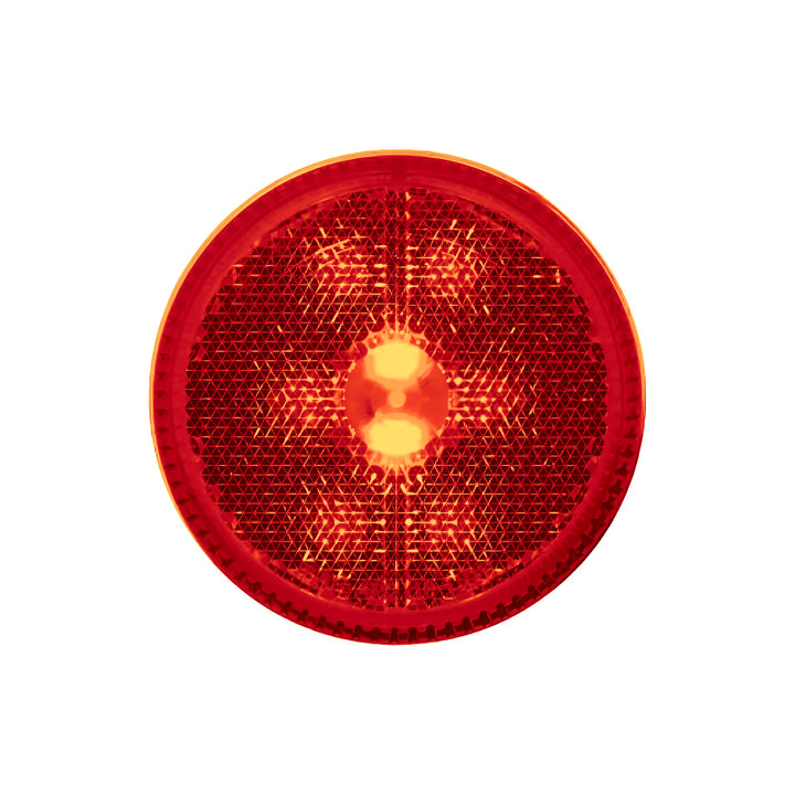 8 LED 2.5" Round Reflectorize Light Kit (Clearance/Marker) - Red LED/Red Lens - View 1