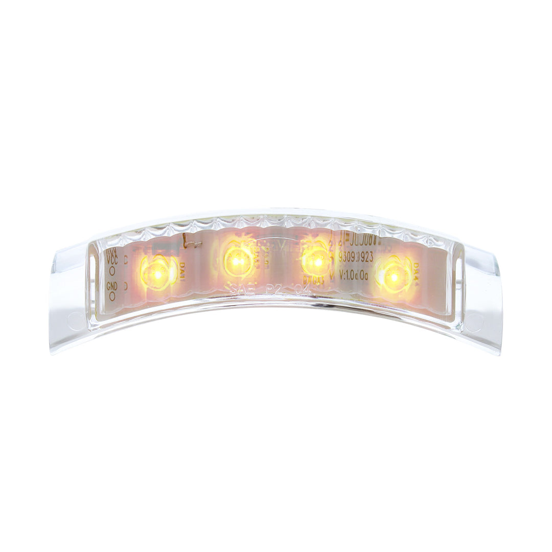 4 LED Headlight Turn Signal Light - Amber LED/Clear Lens - View 1