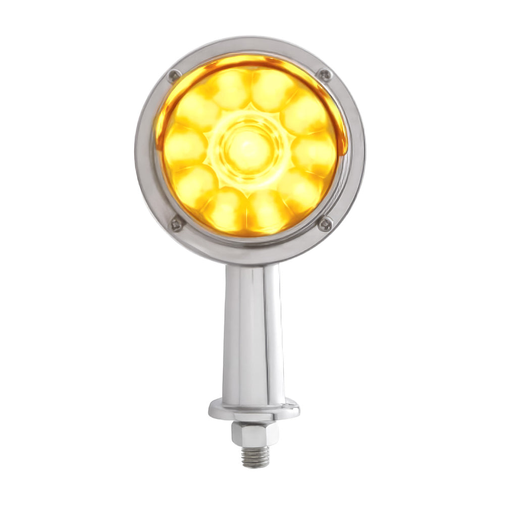 11 LED 2-1/8" Arm Watermelon Honda Light Kit With Visor - Amber LED/Amber Lens - View 2