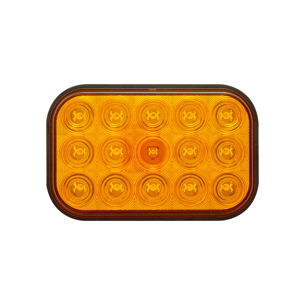 15 LED Rectangular Turn Signal Light - Amber LED/Amber Lens - View 2