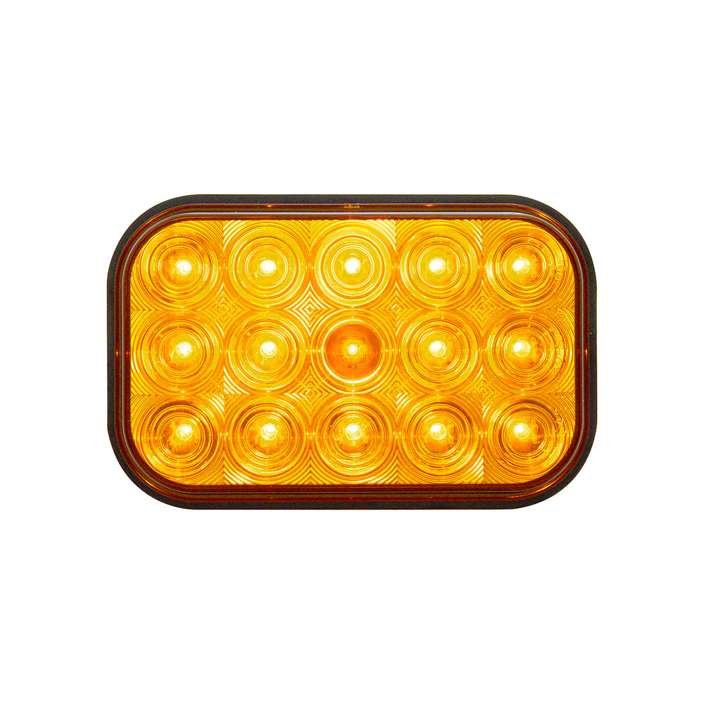 15 LED Rectangular Turn Signal Light Kit - Amber LED/Amber Lens - View 2