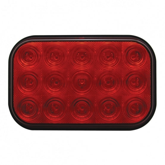 15 LED Rectangular Light (Stop, Turn &amp; Tail) - Red LED/Red Lens - View 2