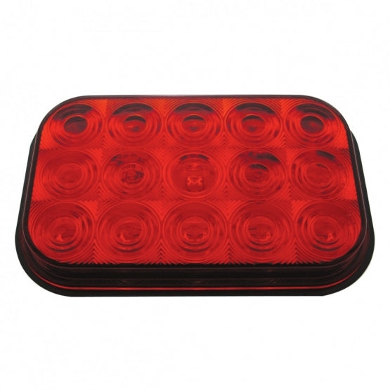 15 LED Rectangular Light (Stop, Turn &amp; Tail) - Red LED/Red Lens - View 3