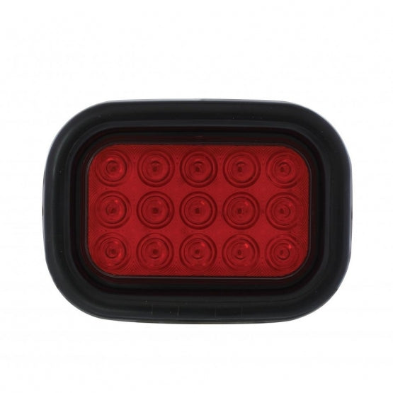 15 LED Rectangular Light Kit (Stop, Turn & Tail) - Red LED/Red Lens - View 2