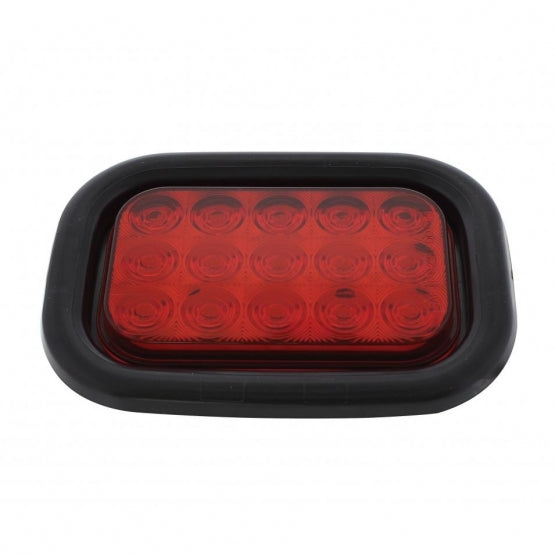 15 LED Rectangular Light Kit (Stop, Turn &amp; Tail) - Red LED/Red Lens - View 3