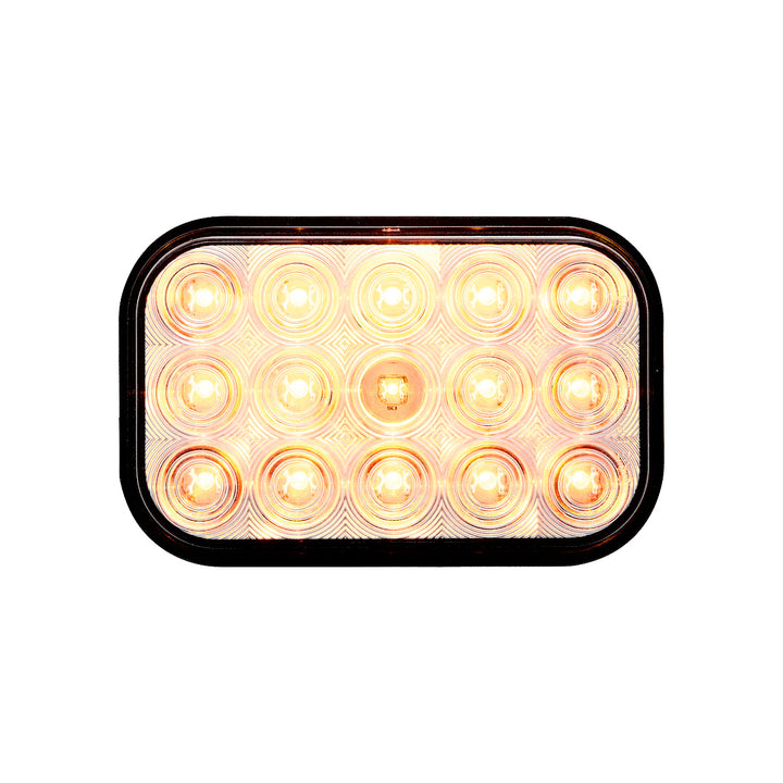 15 LED Rectangular Turn Signal Light - Amber LED/Clear Lens - View 1