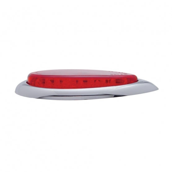 39 LED "Teardrop" Light With Plastic Bezel (Stop, Turn &amp; Tail) - Red LED/Red Lens - View 4