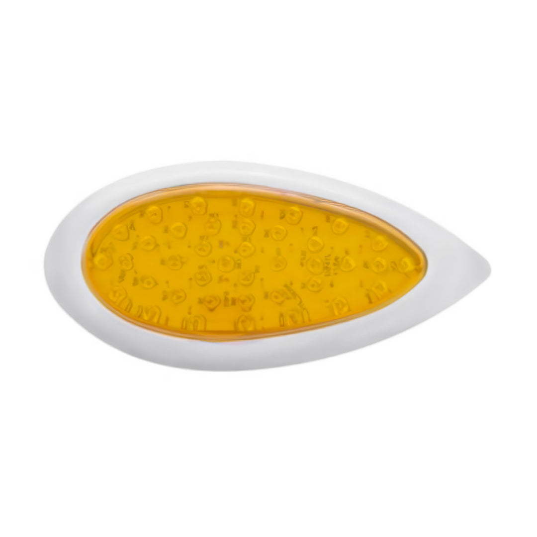 39 LED "Teardrop" Turn Signal Light With Bezel - Amber LED/Amber Lens - View 2