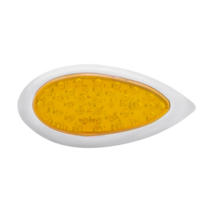 39 LED "Teardrop" Turn Signal Light With Bezel - Amber LED/Amber Lens - View 2