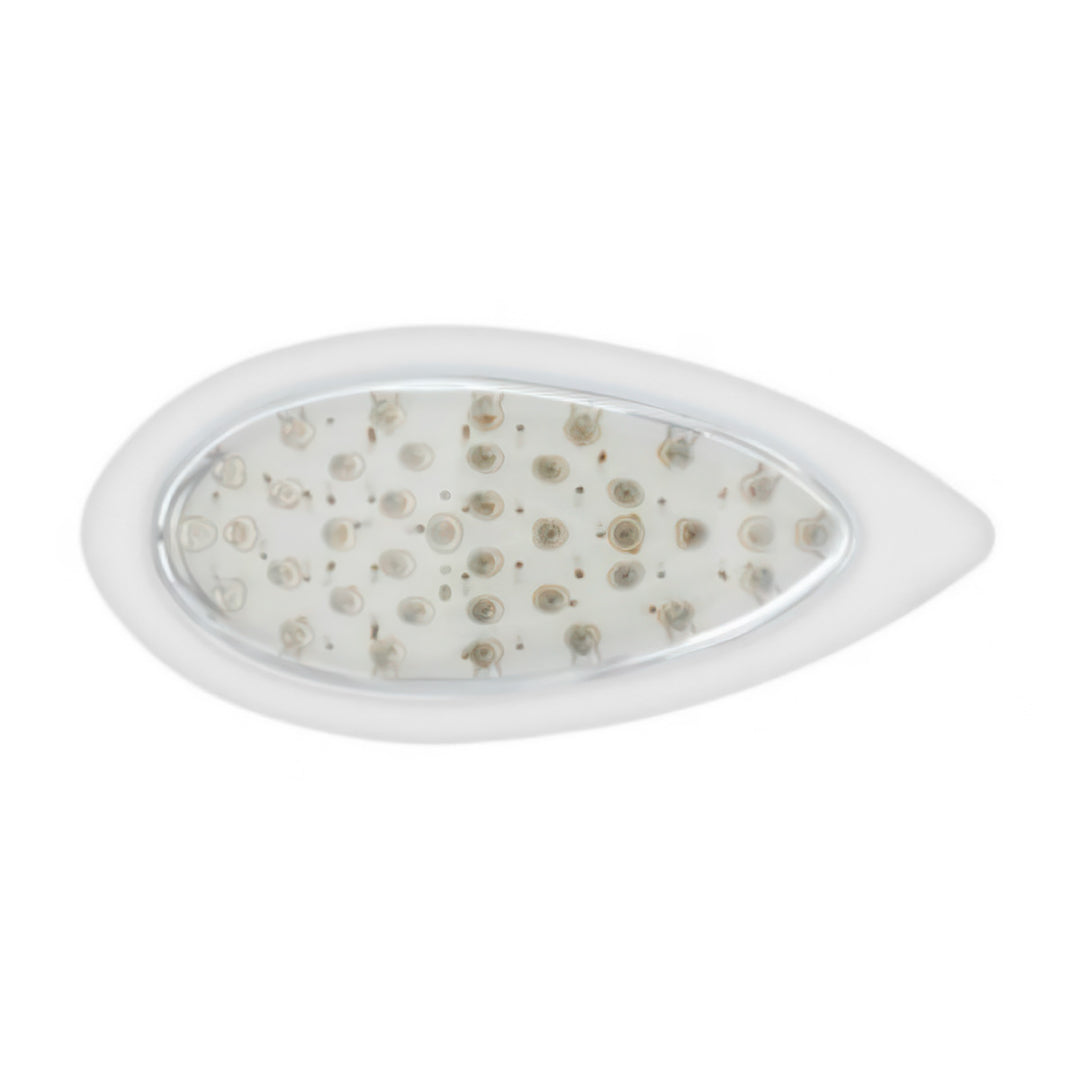 39 LED "Teardrop" Turn Signal Light With Bezel - Amber LED/Clear Lens - View 2