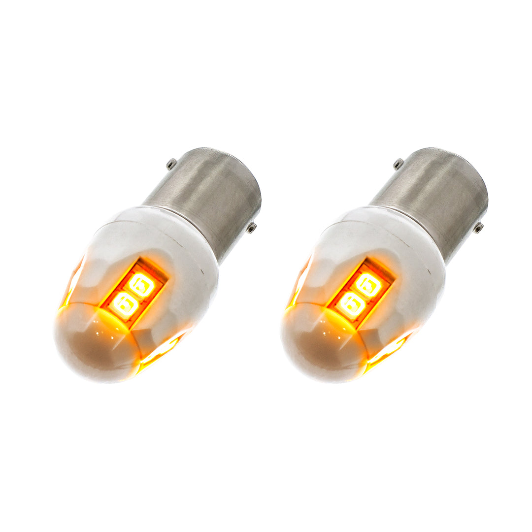 High Power 8 LED 1156 Type Bulb - Amber (Card of 2) - View 1