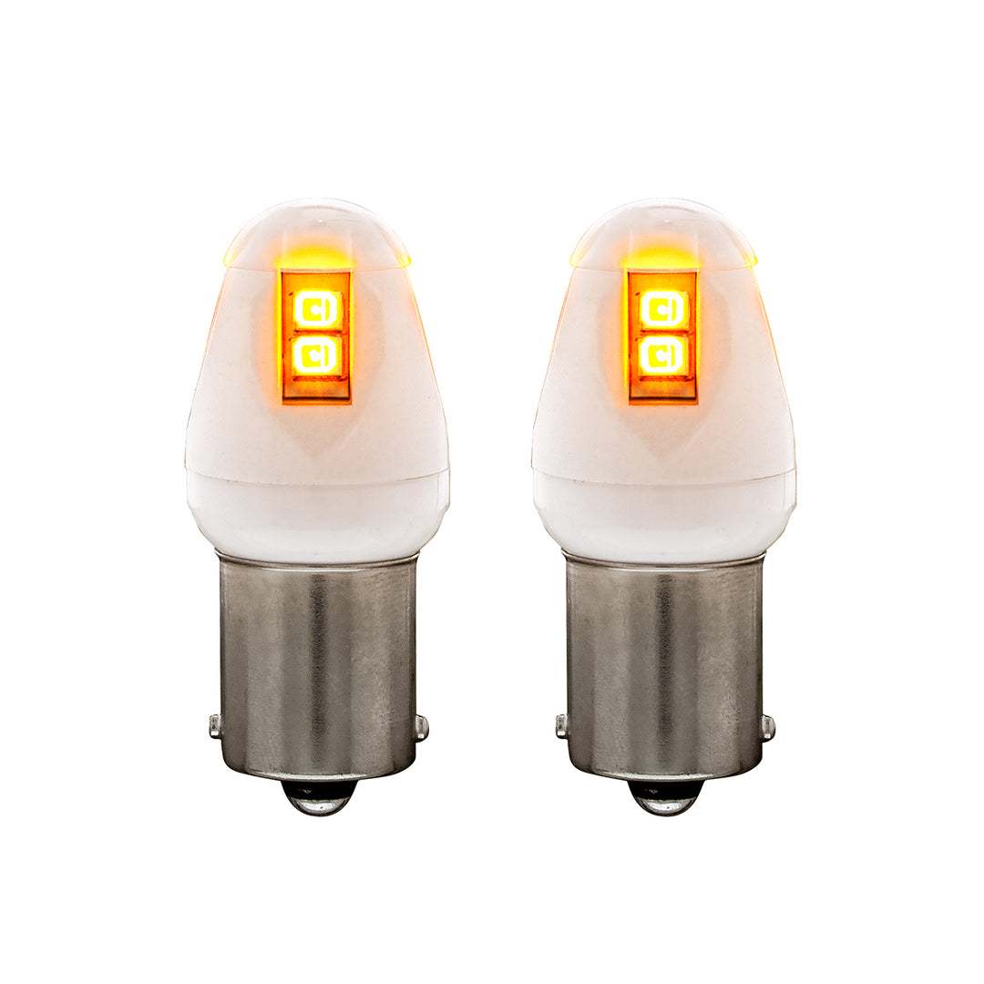 High Power 8 LED 1156 Type Bulb - Amber (Card of 2) - View 3
